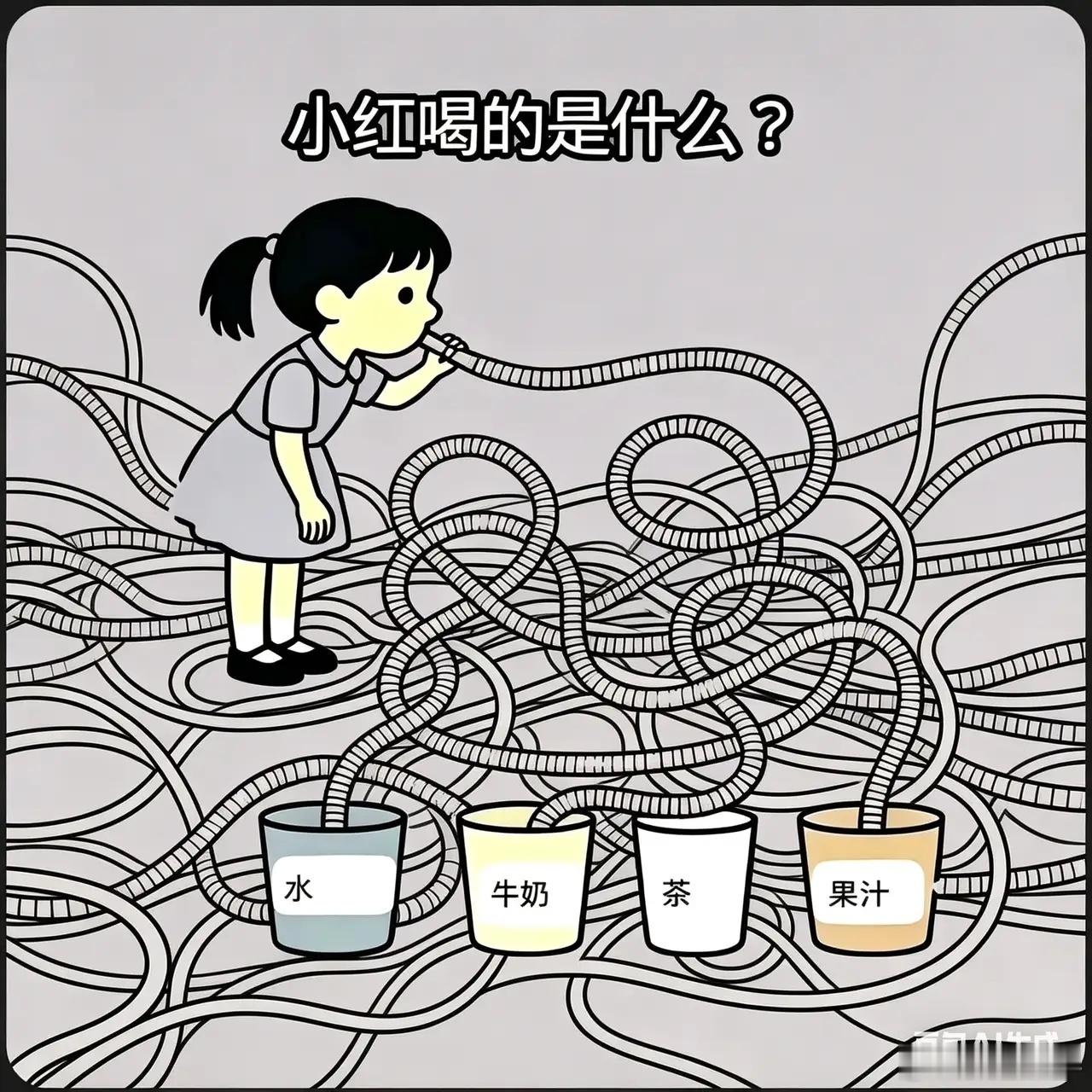 请问小红喝的是什么？ 