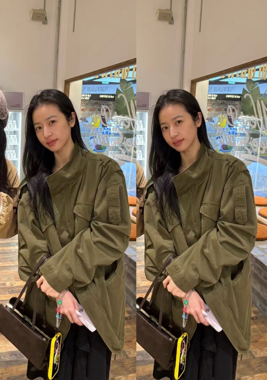 这个周雨彤素颜如此美偶遇周雨彤逛街