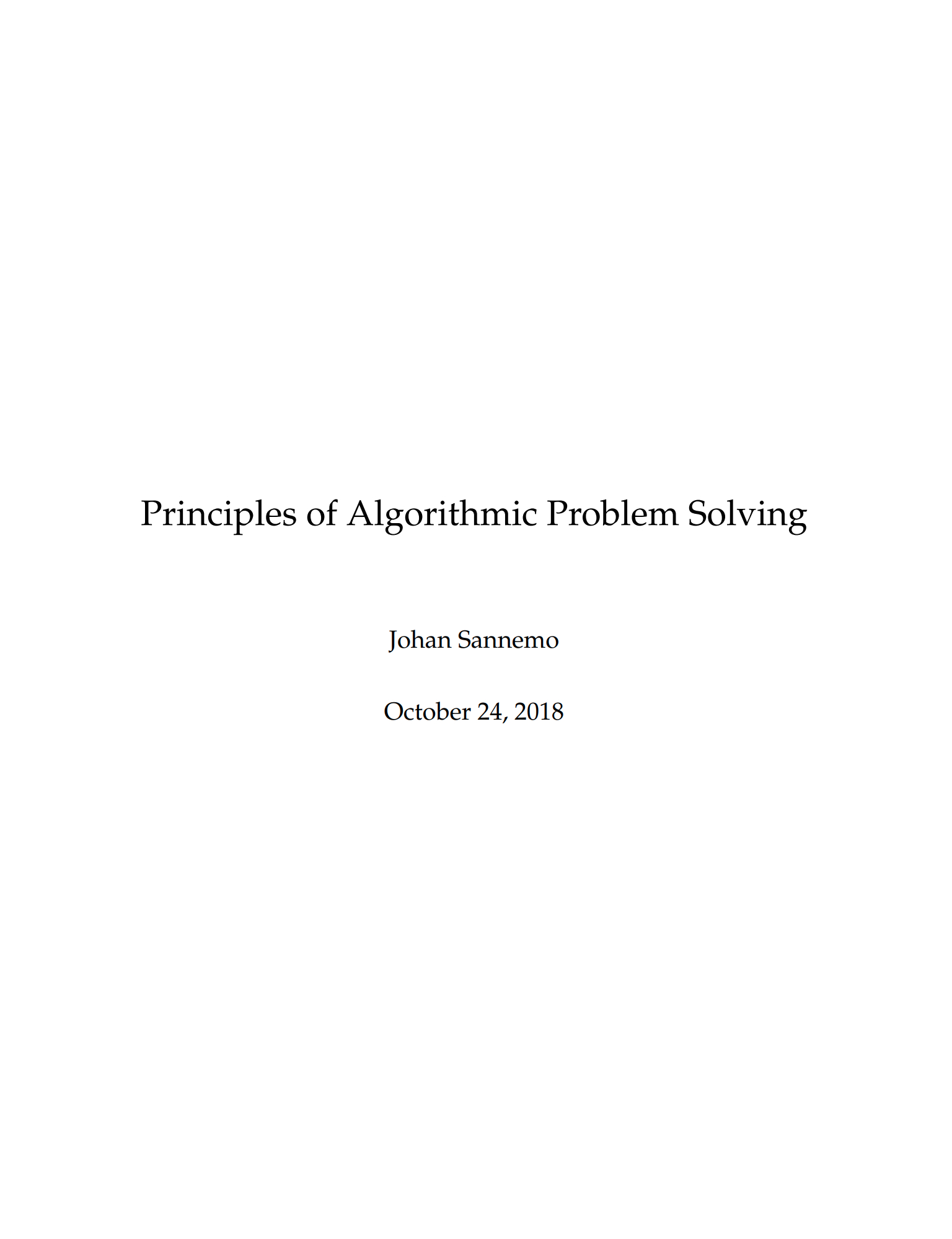 电子书 Principles of Algorithmic Problem So