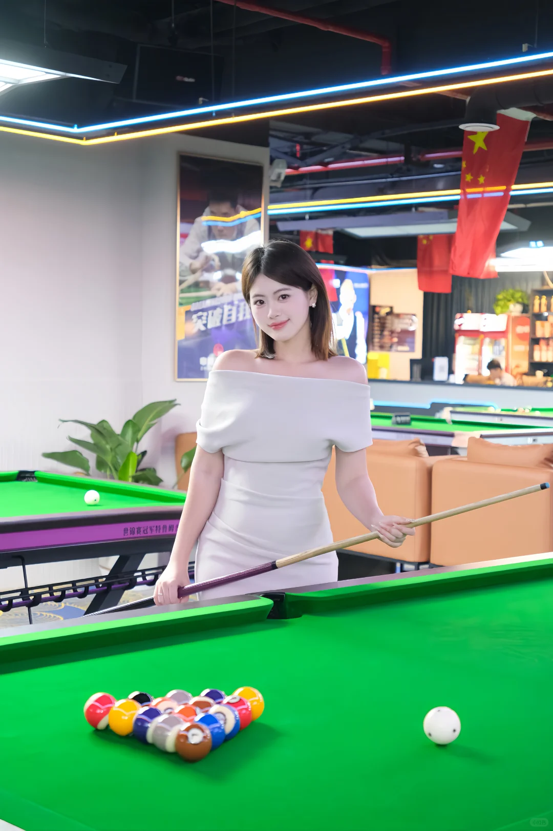 听说会打台球的女孩子超酷🎱～