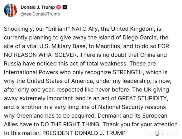 阿川又盯上毛里求斯了……

毛里求斯是美国印度洋最重要军事基地迭戈加西亚所在地。