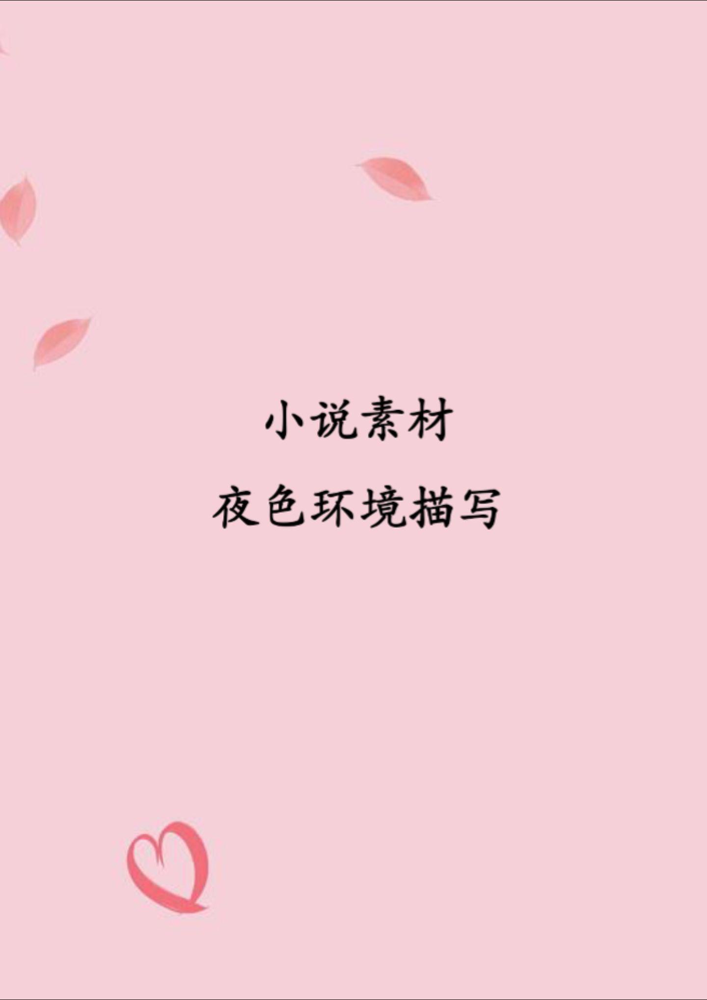 小说夜色环境描写。