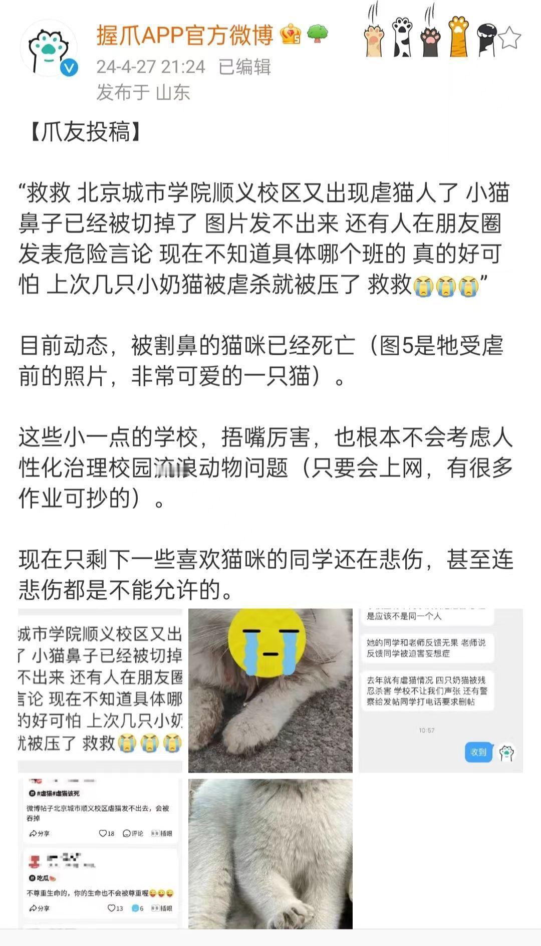 握爪APP官方微博24-4-27 21:24 已编辑发布于山东[爪友投稿]
“救