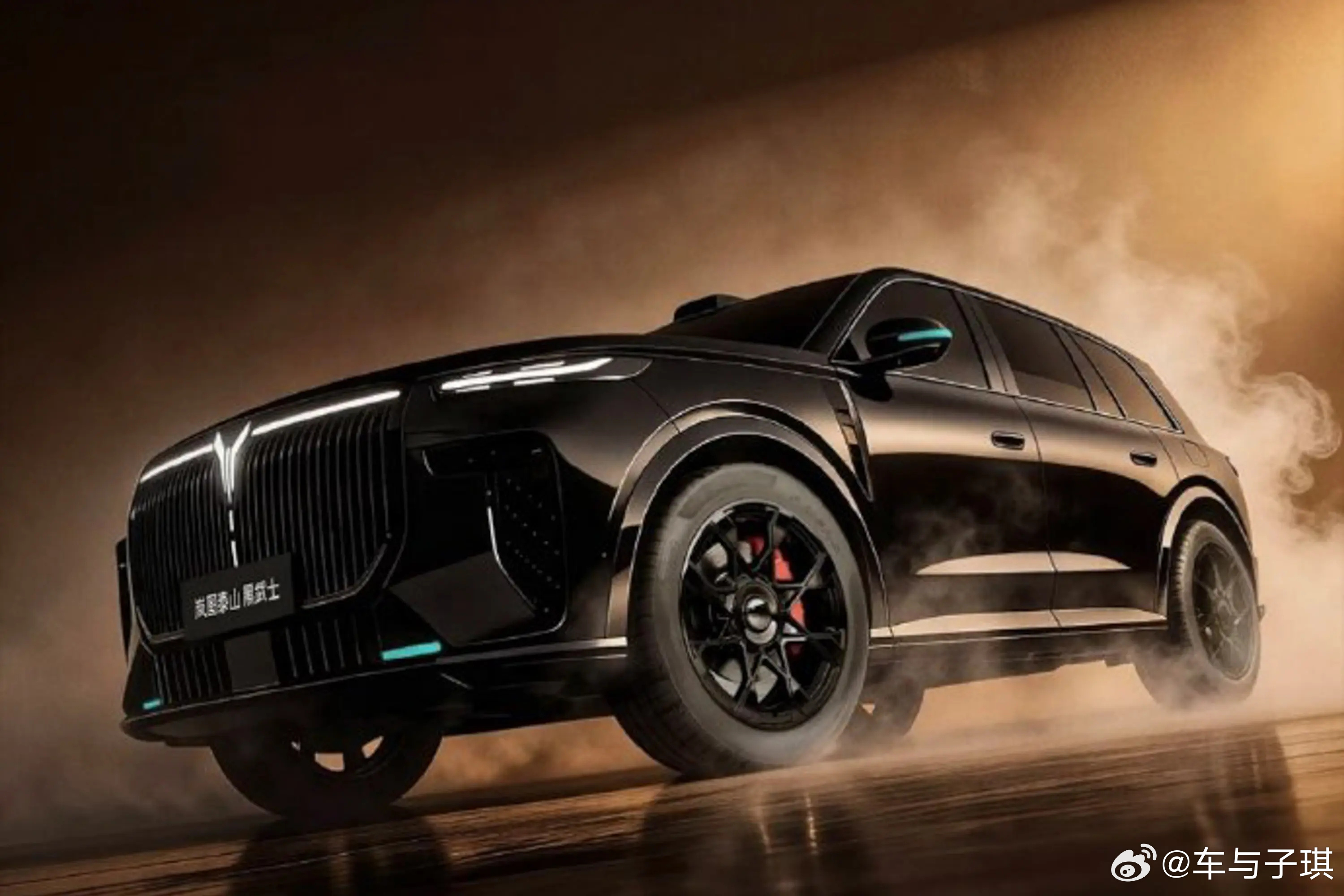 说真的，岚图泰山给我的感觉就是踏实不浮夸， 黑武士版的全黑套件 + 碳纤维饰板，