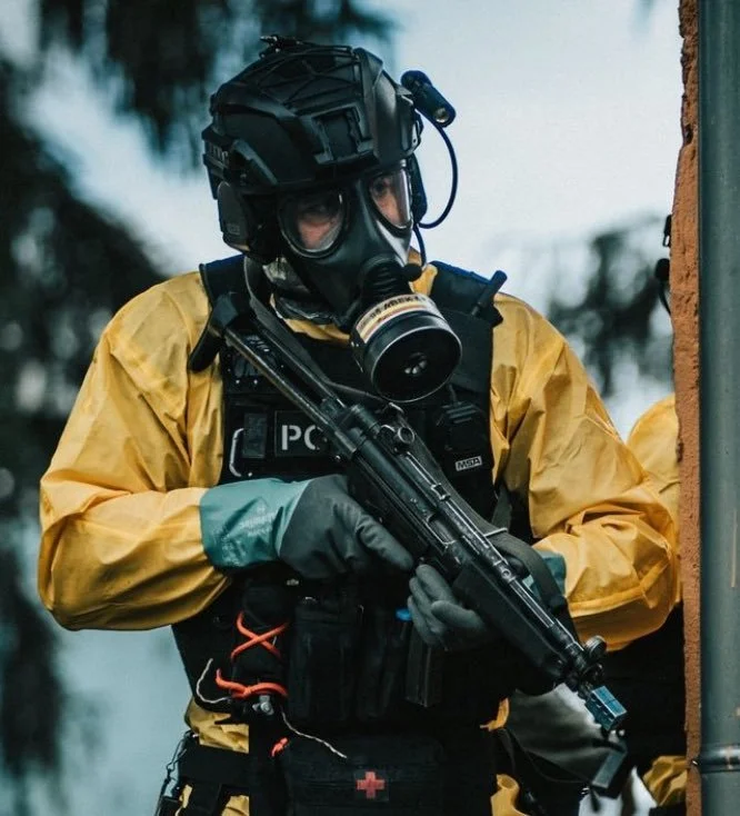 斯洛伐克特警核生化条件下的训练