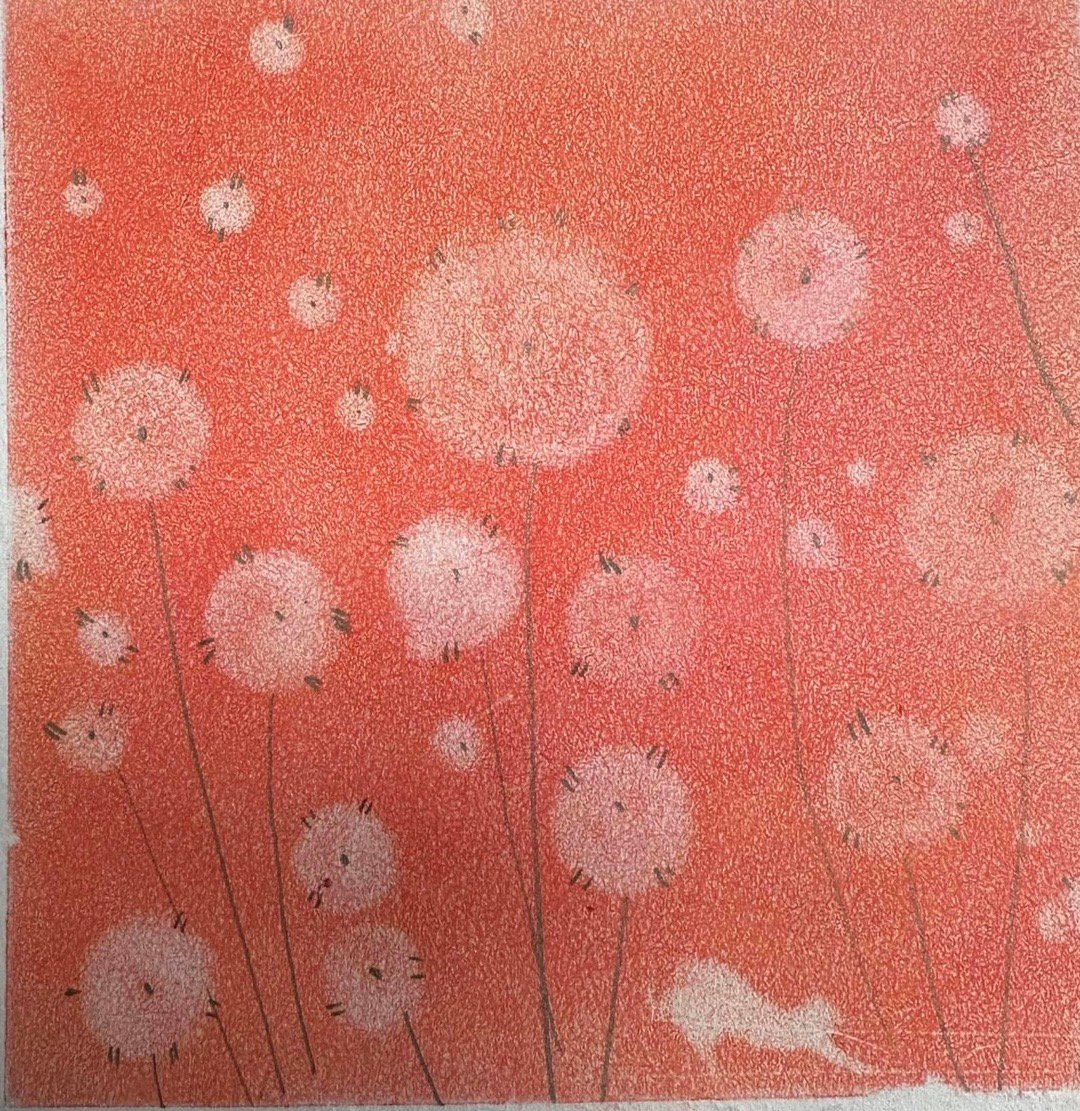 养娃日记50最后一张了，这是2022. 11的作品，已多年沒畫了。今天去看Bon