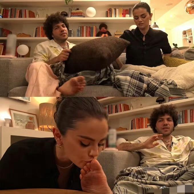 赛琳娜亲吻丈夫的脚

天啊……那双脚看起来已经沾满尘土，她竟然真的吻了下去。
这