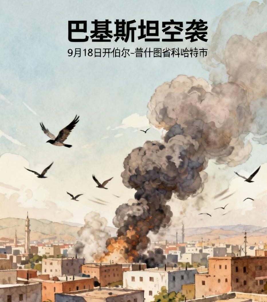 快讯！巴基斯坦决不容忍恐怖分子胡作非为，开始发动大规模的空袭。
9月18日巴基斯