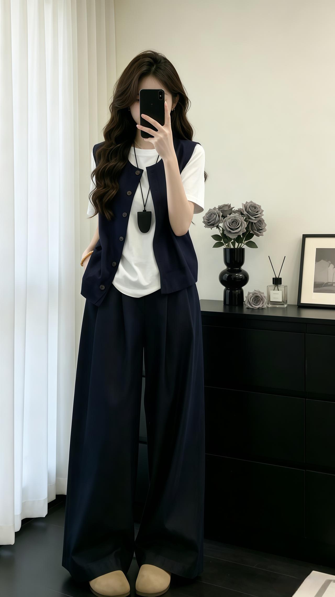 不挑身材的松弛感穿搭 松弛感穿搭一整套 穿搭夏季穿搭韩系穿搭