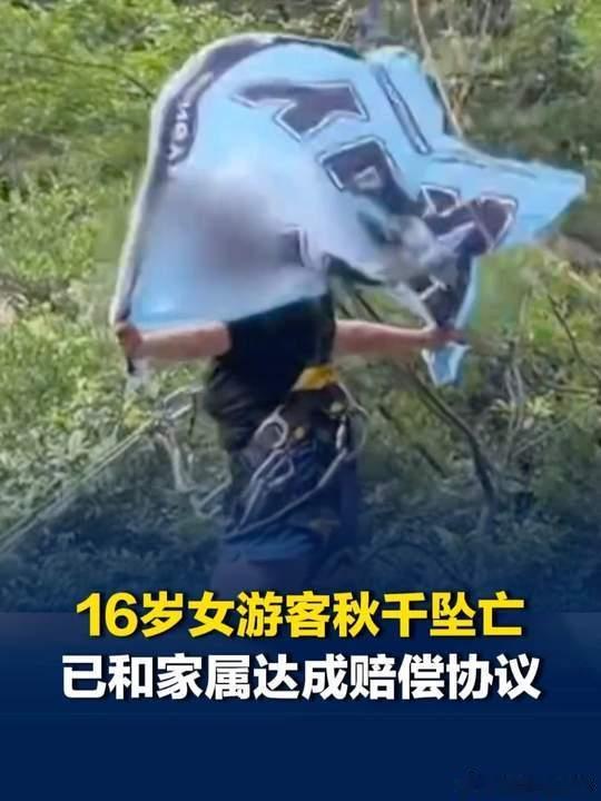女子秋千坠亡双方达成赔偿协议受害者家属选择和解是追责里面很重要的一环，影响量刑，