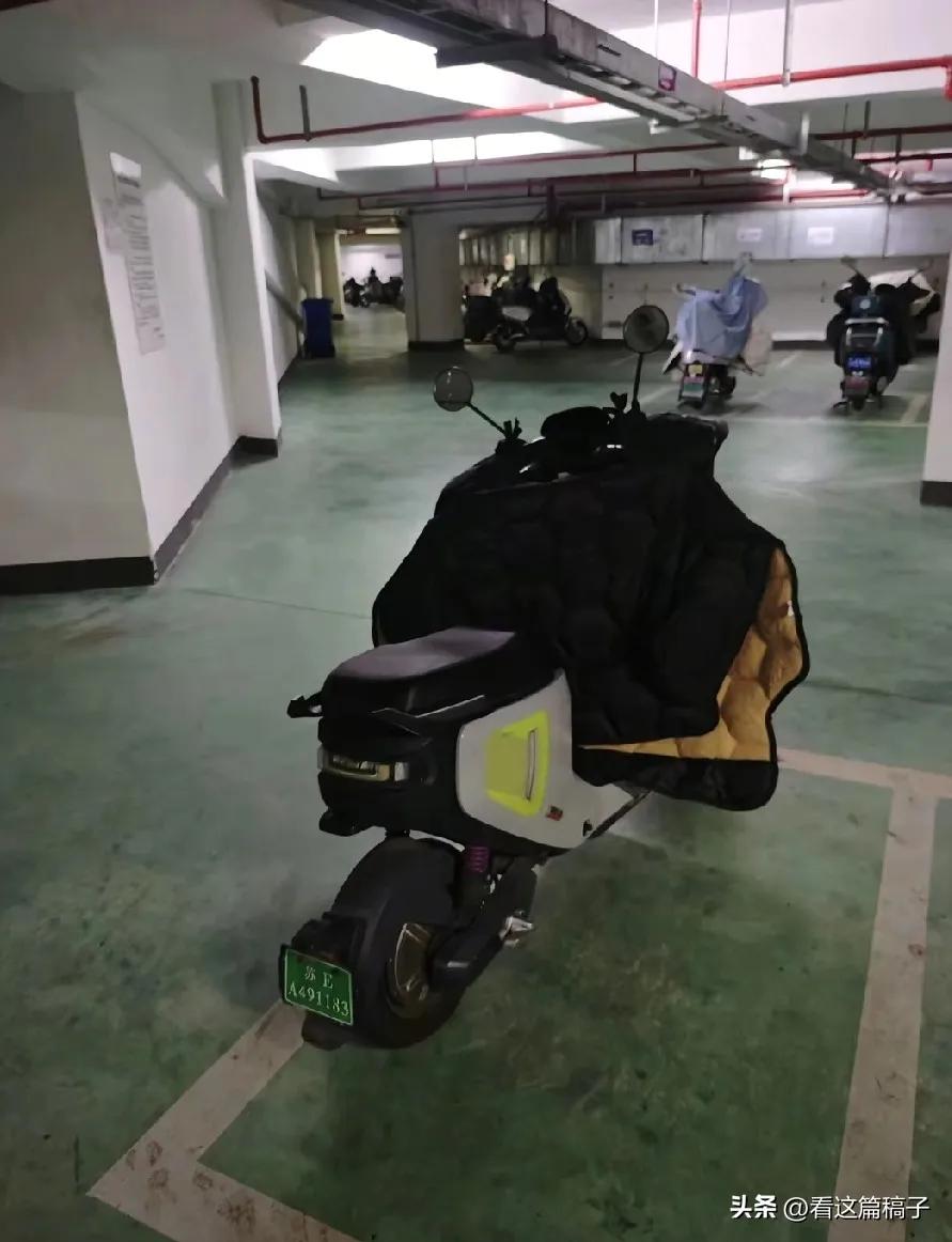 这辆小电驴，已经擦得干干净净，放进地下室，头七又推了出来，放在最显眼的地方。可是