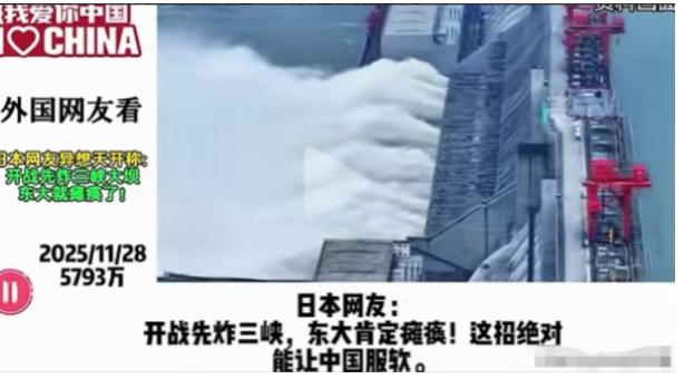 日本网友表示，中日开战，先炸三峡，东大肯定瘫痪！这番话没等来中国网友的反驳，倒是