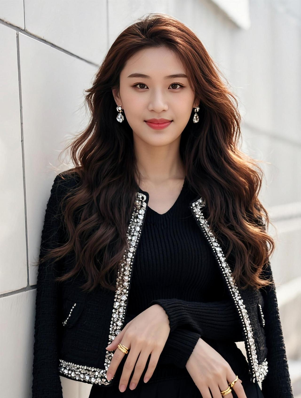 这外套的闪亮程度，感觉能直接当反光板用，连自拍都省了！别人是“低调奢华有内涵”，