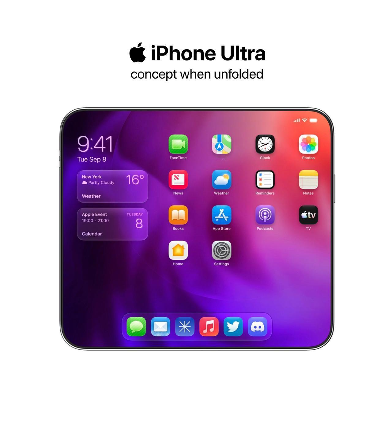 据彭博社记者 Mark Gurman 报道，苹果即将推出的折叠屏 iPhone 