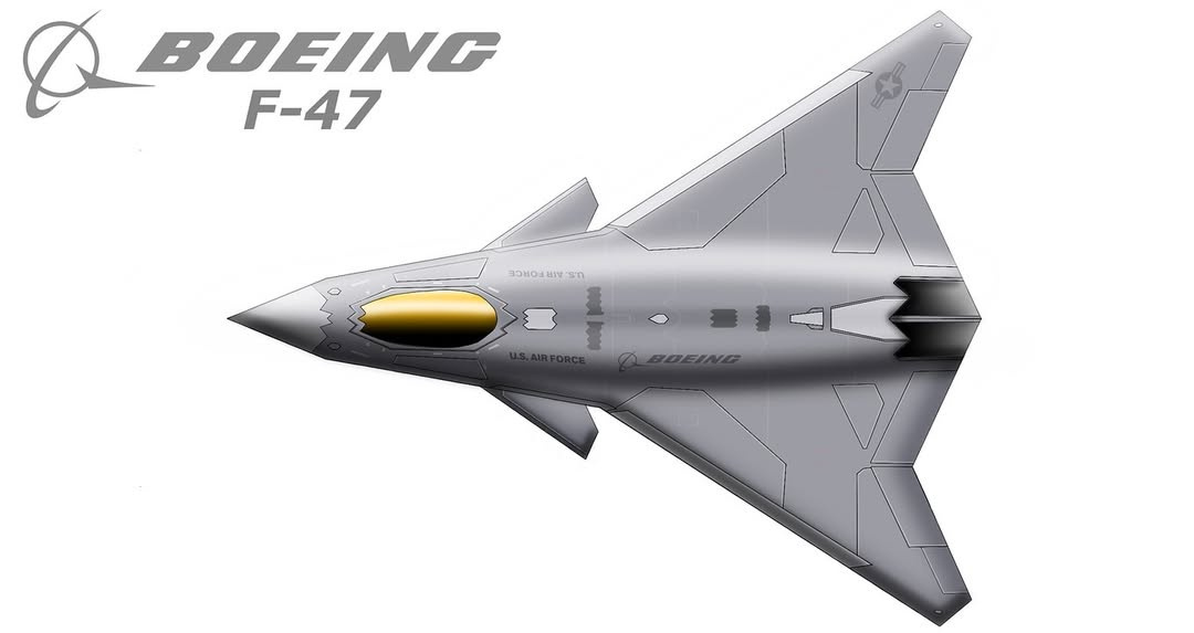 这是网传美国空军第六代战斗机F-47的完整概念图！好家伙，这是给“沈六代”加了个
