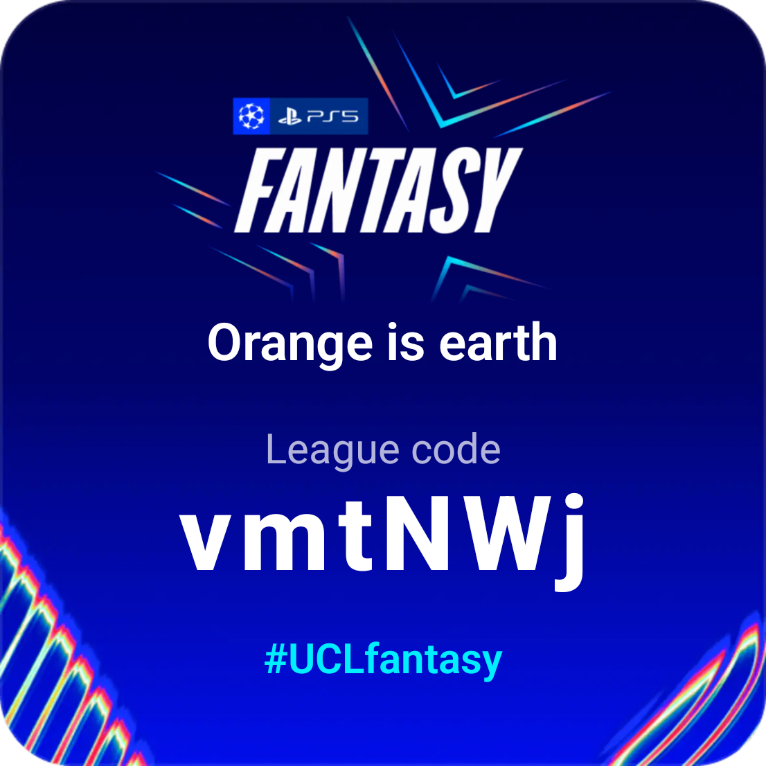 欢迎大家加入欧冠fantasy联赛我建的：vmtNWj让让群建的：AwdpPf还