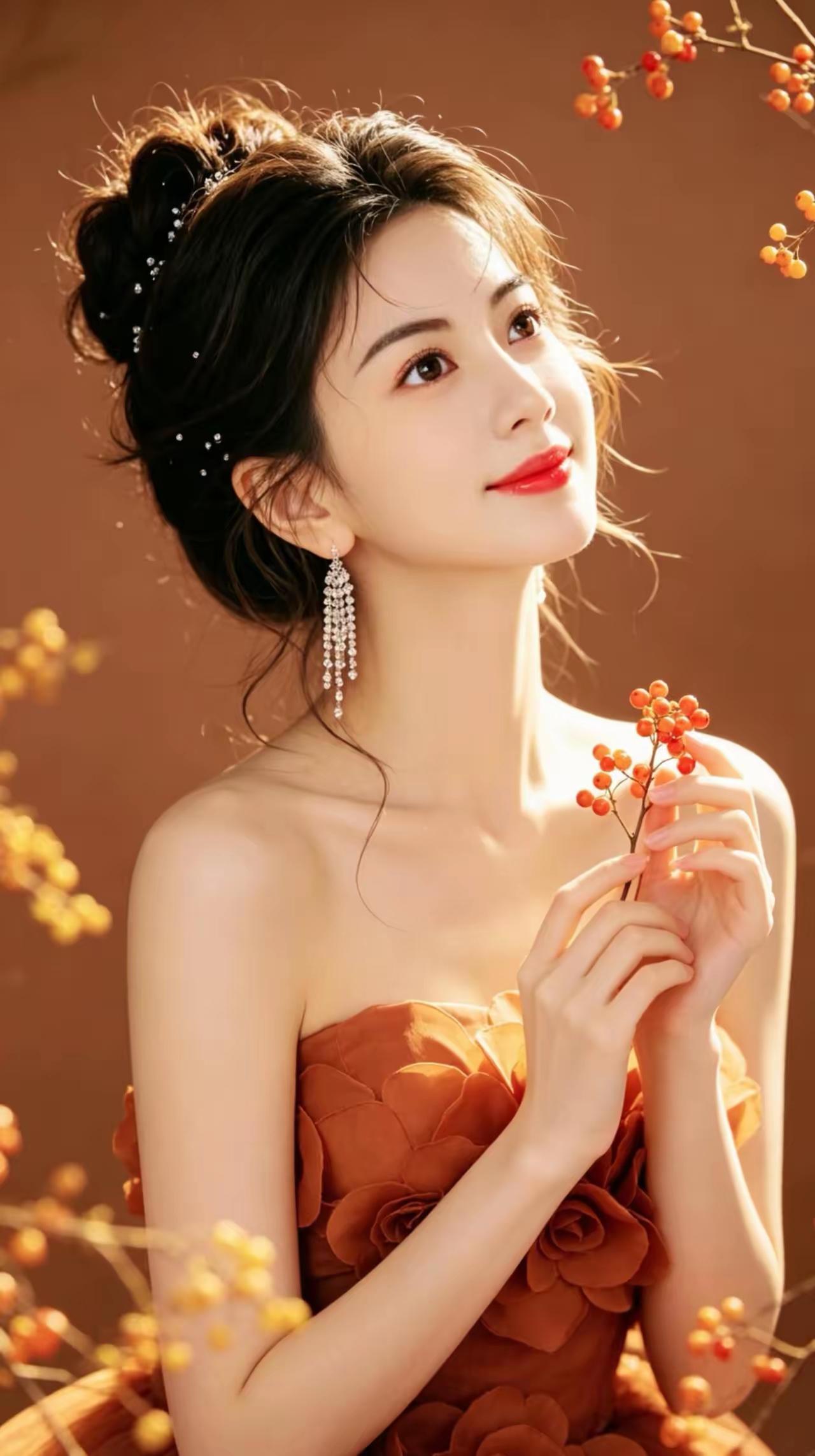 红袖添香夜，花枝拂面春。