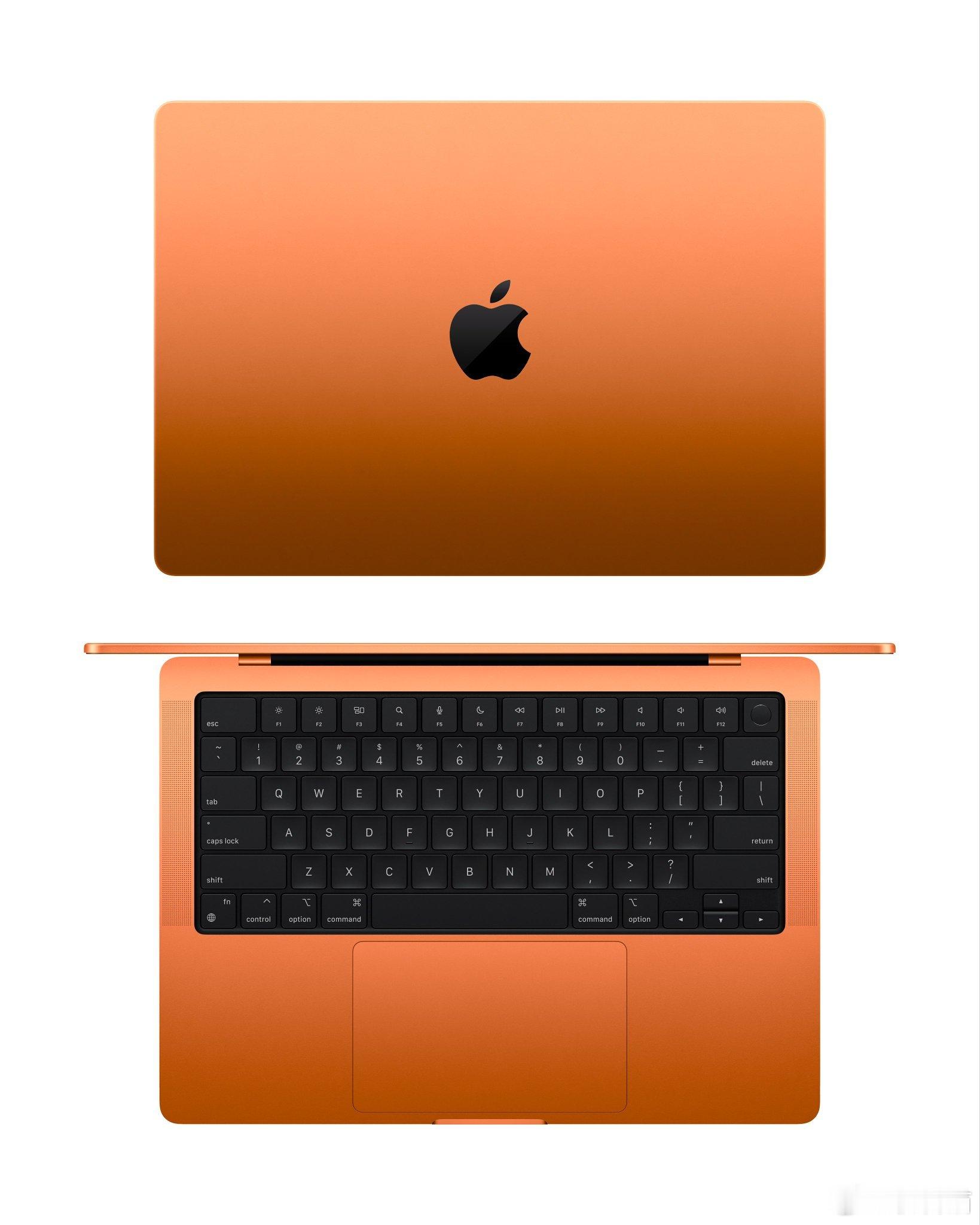 如果 MacBook 也用沪橙风配色，还挺好看 ​​​