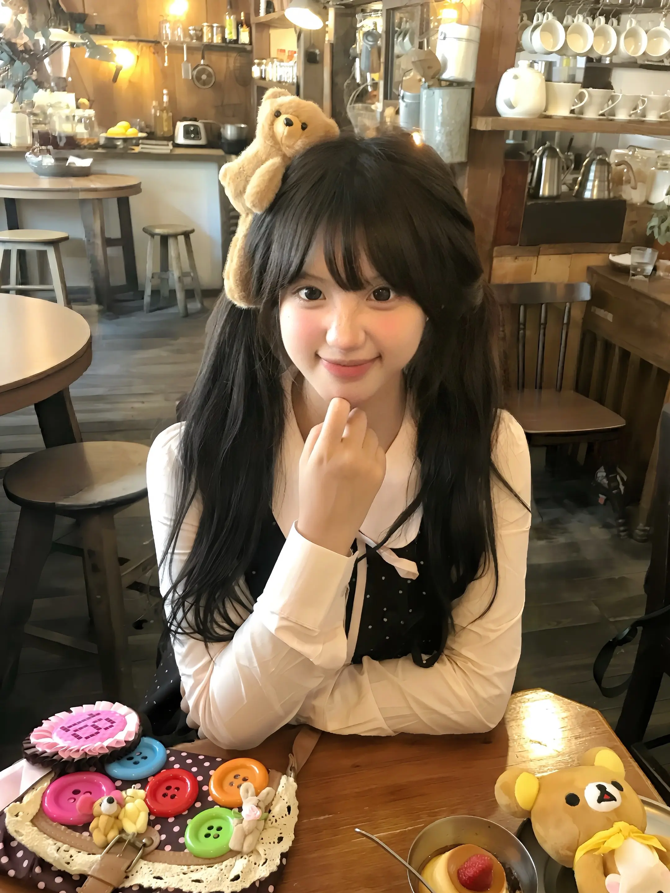 𐙚 🐻 ₍ᐢ˶˃𖥦˂˶ᐢ₎ 🍮⋆。存点日系咖啡店拍照姿势