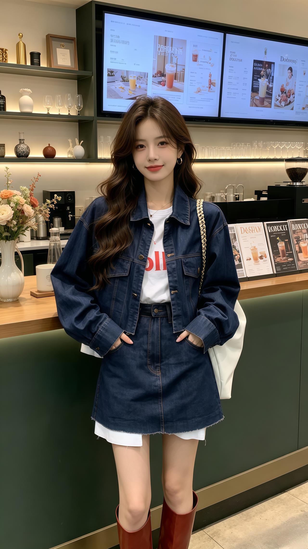 牛仔外套搭配短裙 超爱牛仔穿搭穿搭韩系穿搭 ootd穿搭