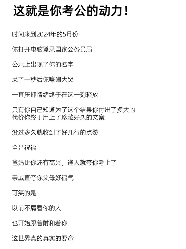看完之后考公瘾达到了最大…