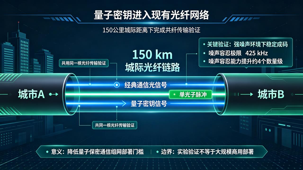 量子通信怕干扰这个老大难问题，咱们中国团队取得关键突破！现有通信光缆就可以跑量子