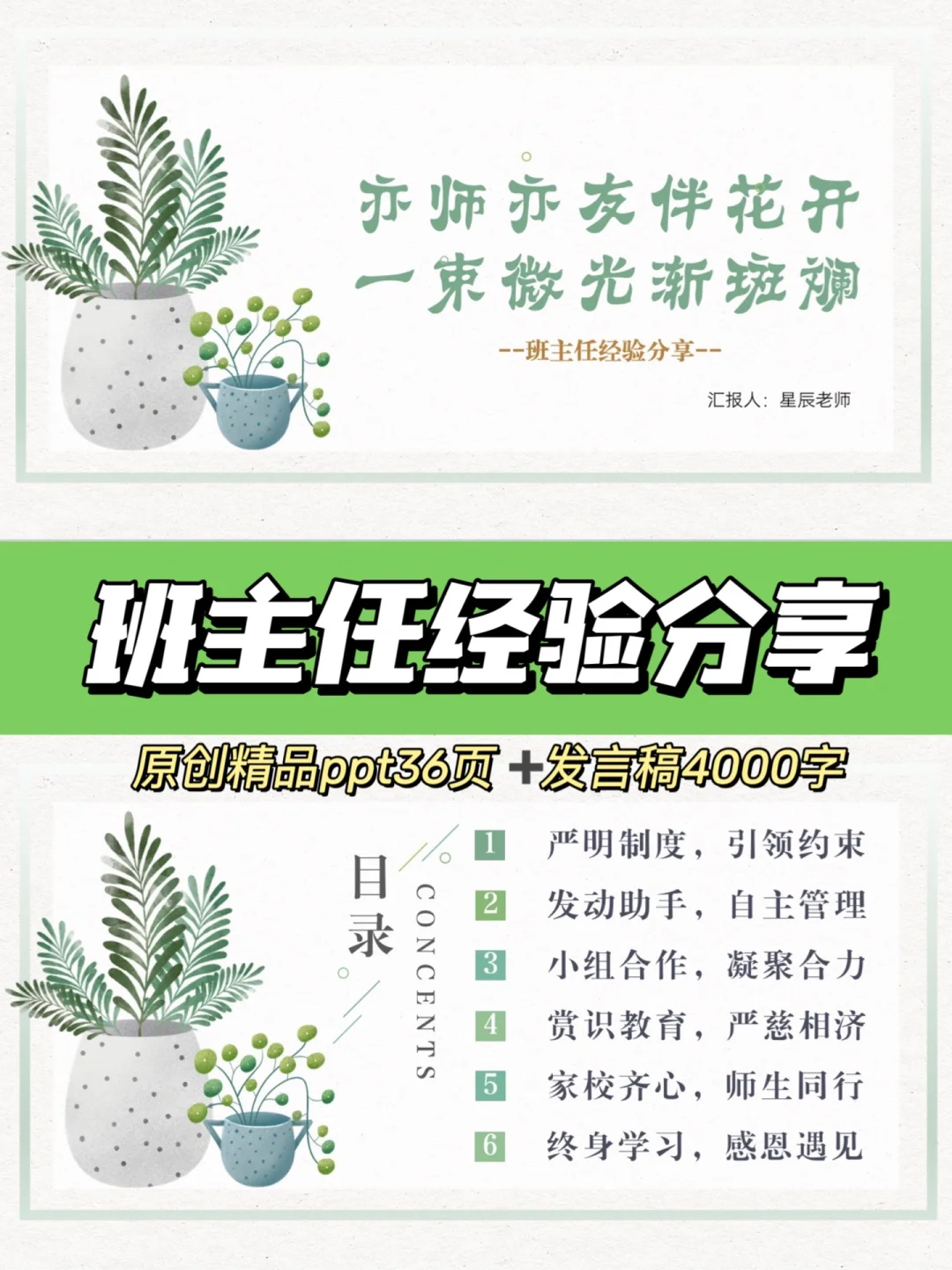 班主任经验分享后，校长对我刮目相看😌