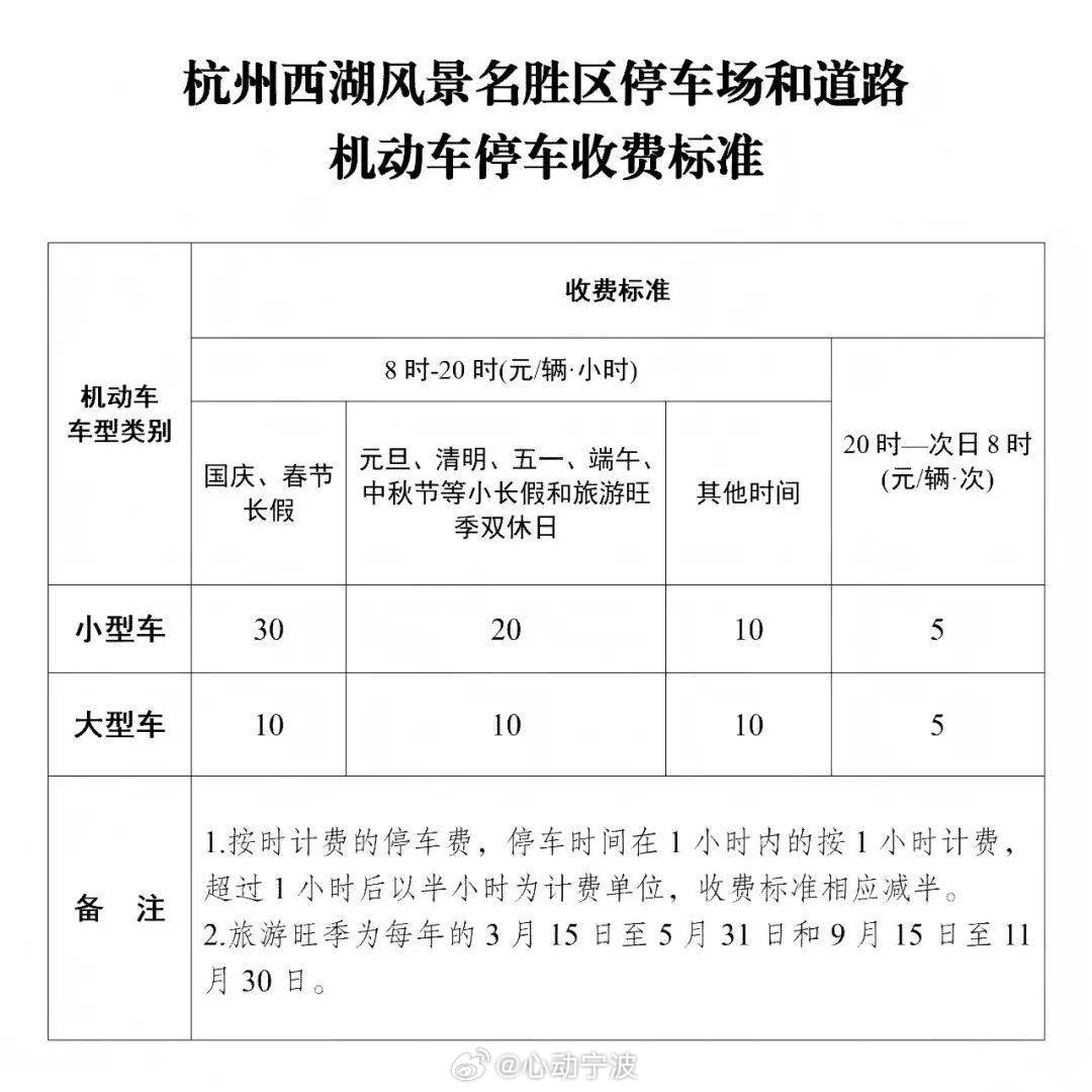 杭州西湖景区旅游旺季到停车收费有调整 百花齐放，杭州西湖景区春季旅游旺季拉开序幕