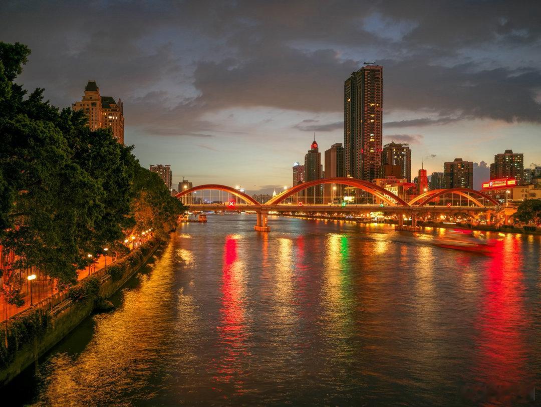 回首那晚的广州海珠桥夜色美夜景夜色城市影像记 X1D2 45P 广州·武林厨神(