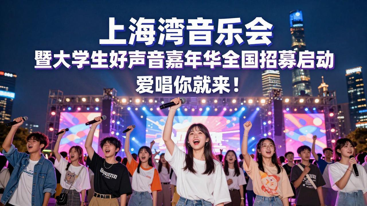 好声音唱响上海湾！全国大学生音浪招募正式开冲

你有没有攒了一肚子的歌唱才华，却