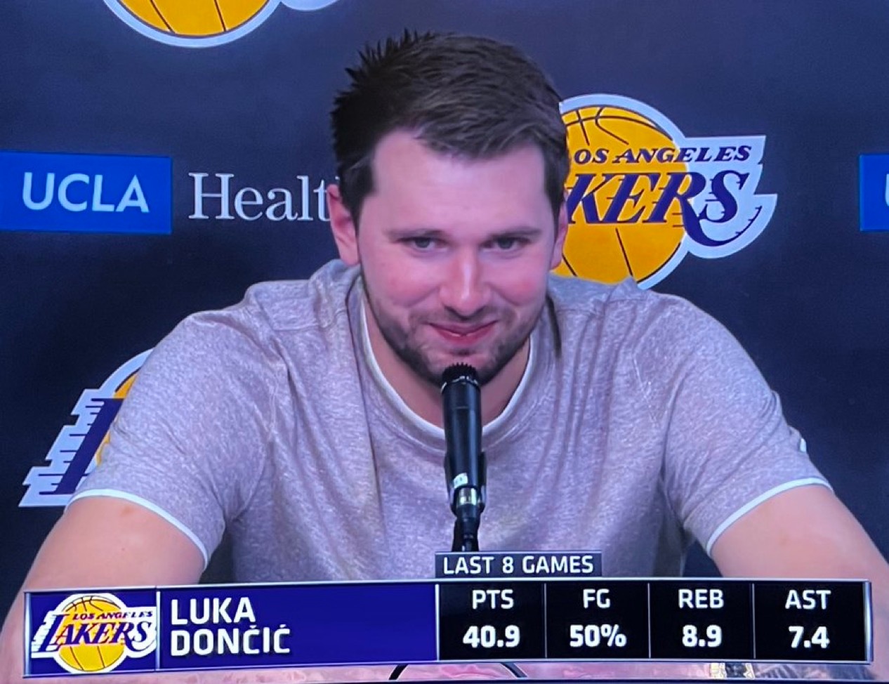 当被问及如果他没有在MVP讨论中，他是否感到惊讶时，Luka的表情😂 