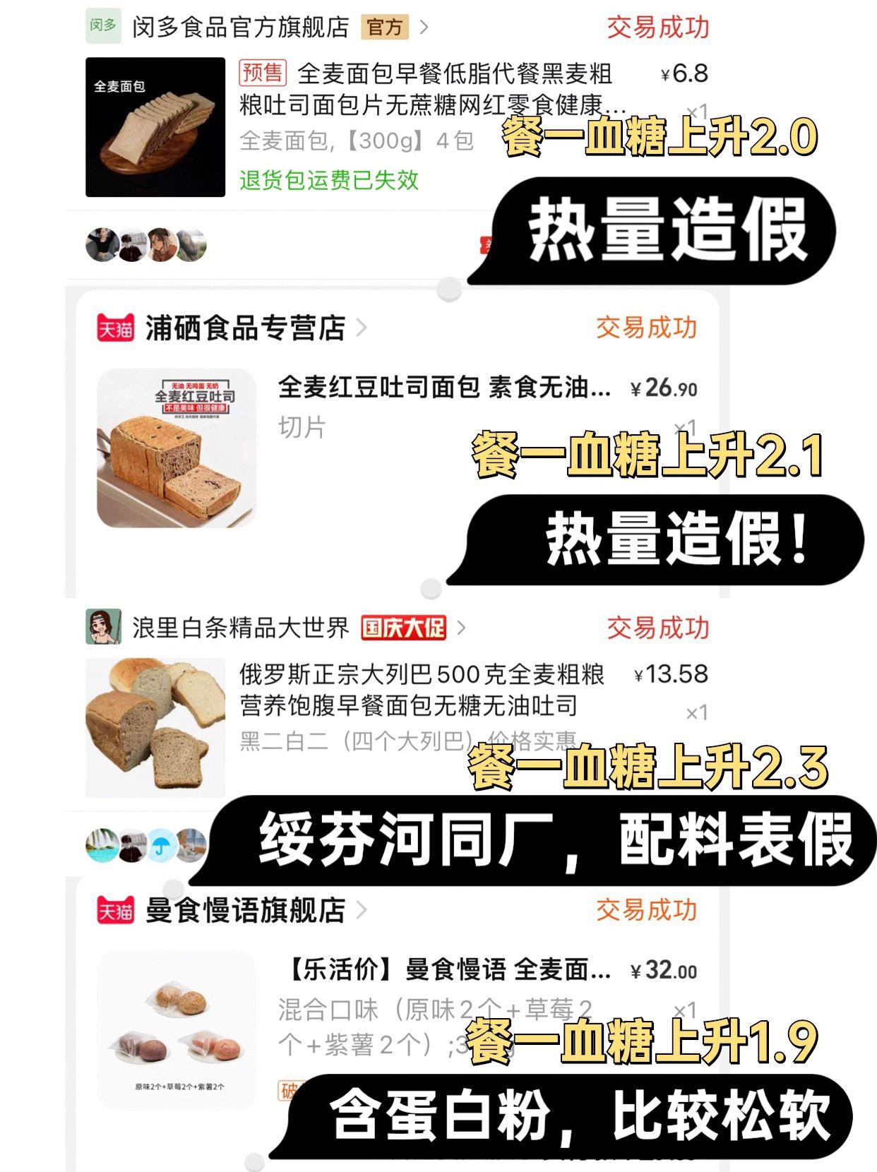 🔥热量造假！减脂党的全麦面包分享！！