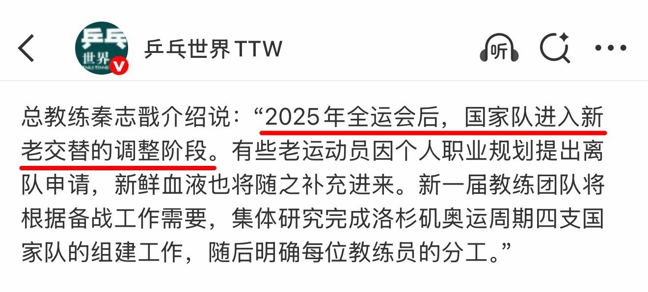 黑老头从东京奥运会结束就开始说新老交替22年成都世乒赛团体说过一次2026年又开