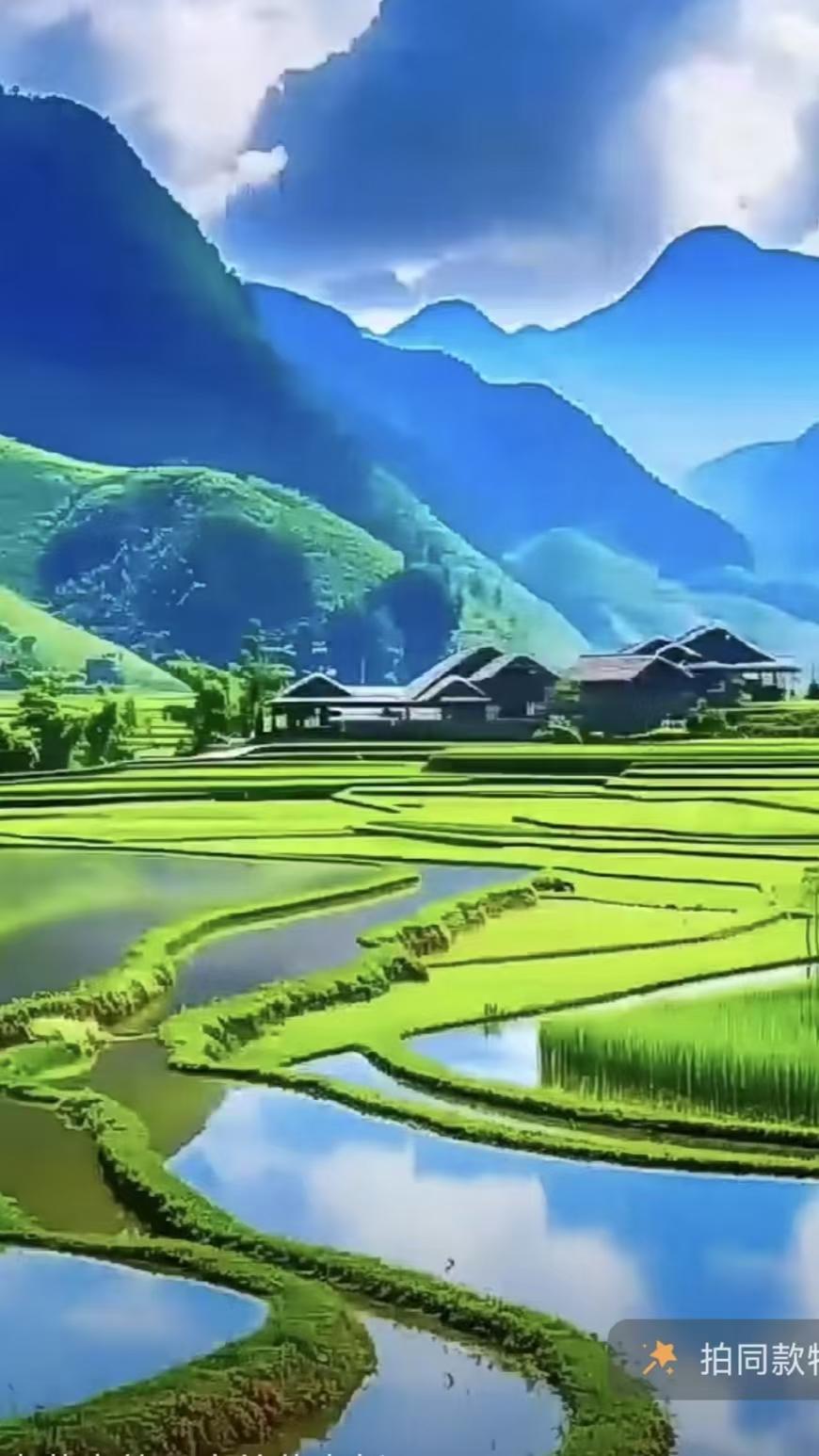 水仙子·春韵
庭前草木竞芳新，
莺啼春色染衣襟。
山川闲趣寻深，
草色帘青，
芳