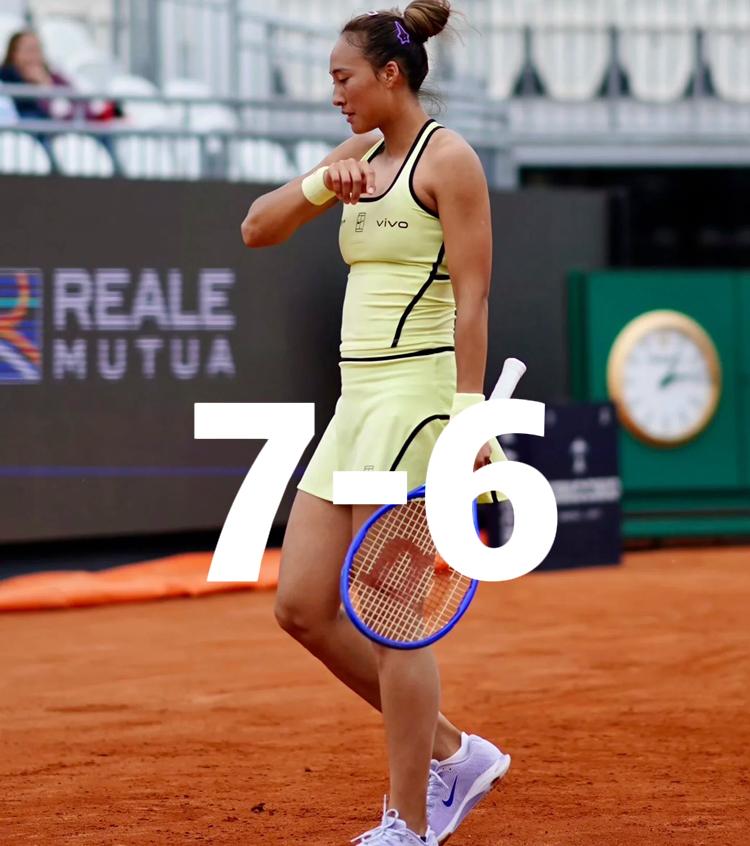 郑钦文1-0领先！！
不精彩又如何，赢了就行！！
罗马站女单第二轮比赛正在进行中
