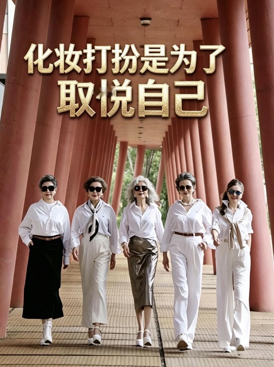 别信什么＂老了就该素面朝天＂，
那是怂！

女人老了，更要把自己捯饬得明明白白！