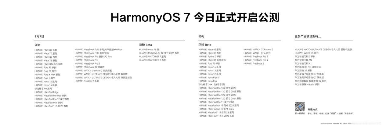 9月7日，在HarmonyOS 7 | HUAWEI Mate XT 2 及全场