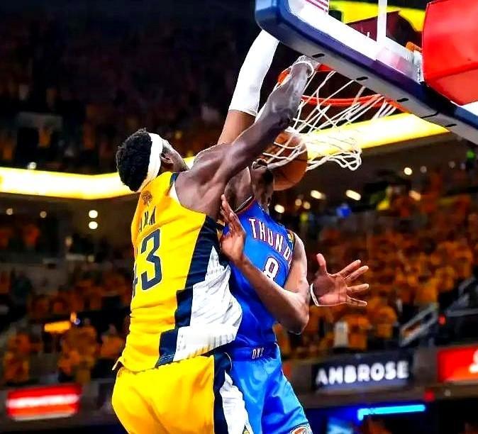 NBA总决赛G6，雷霆本有机会直接夺冠，结果却91-108惨败步行者，半场就落后