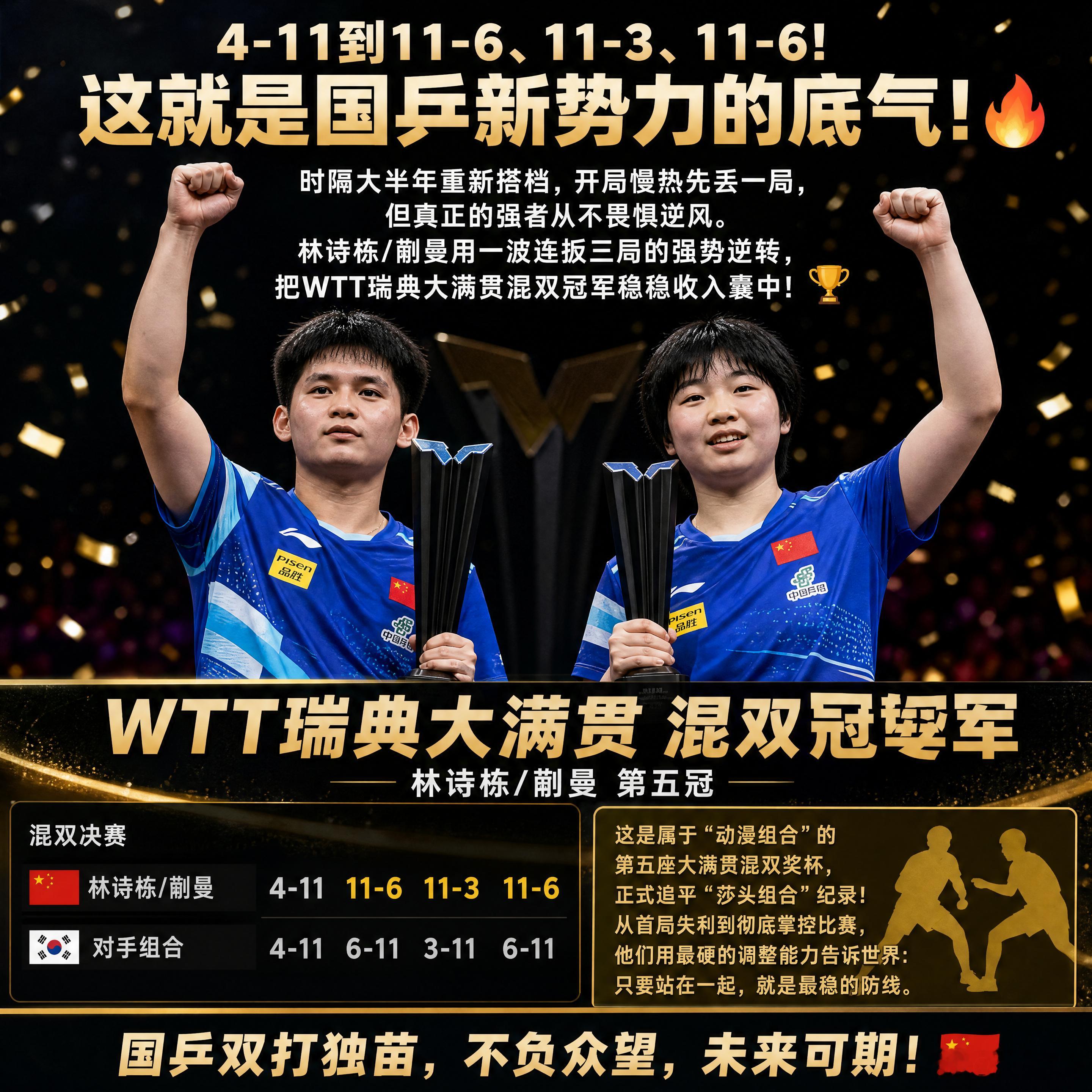 4-11到11-6、11-3、11-6！这就是国乒新势力的底气！🔥时隔大半年重