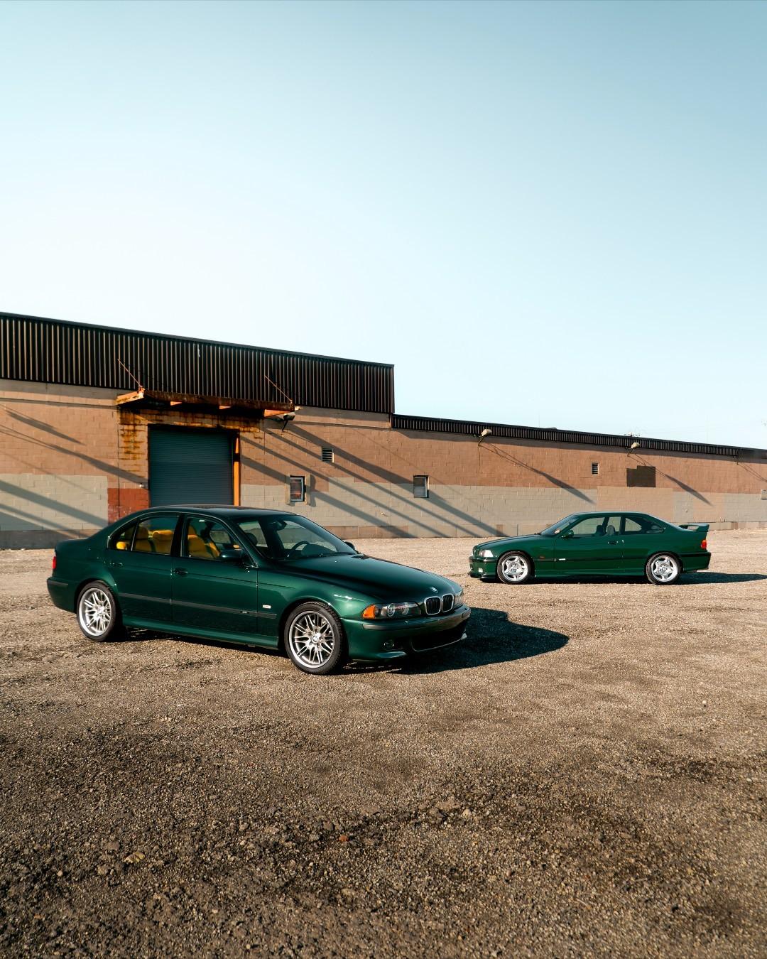 英伦绿的 E39 M5 和 BMW E36 M3 GT罕见同框bmwsky[超话