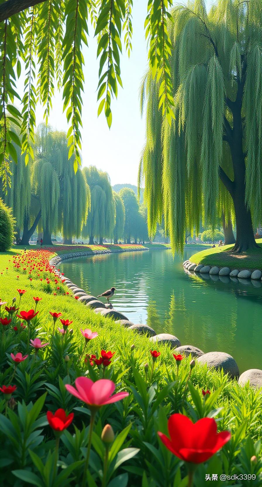 分享几张超棒的壁纸！首推治愈系大海壁纸，那湛蓝的海水，泛起层层波浪，阳光洒在上面