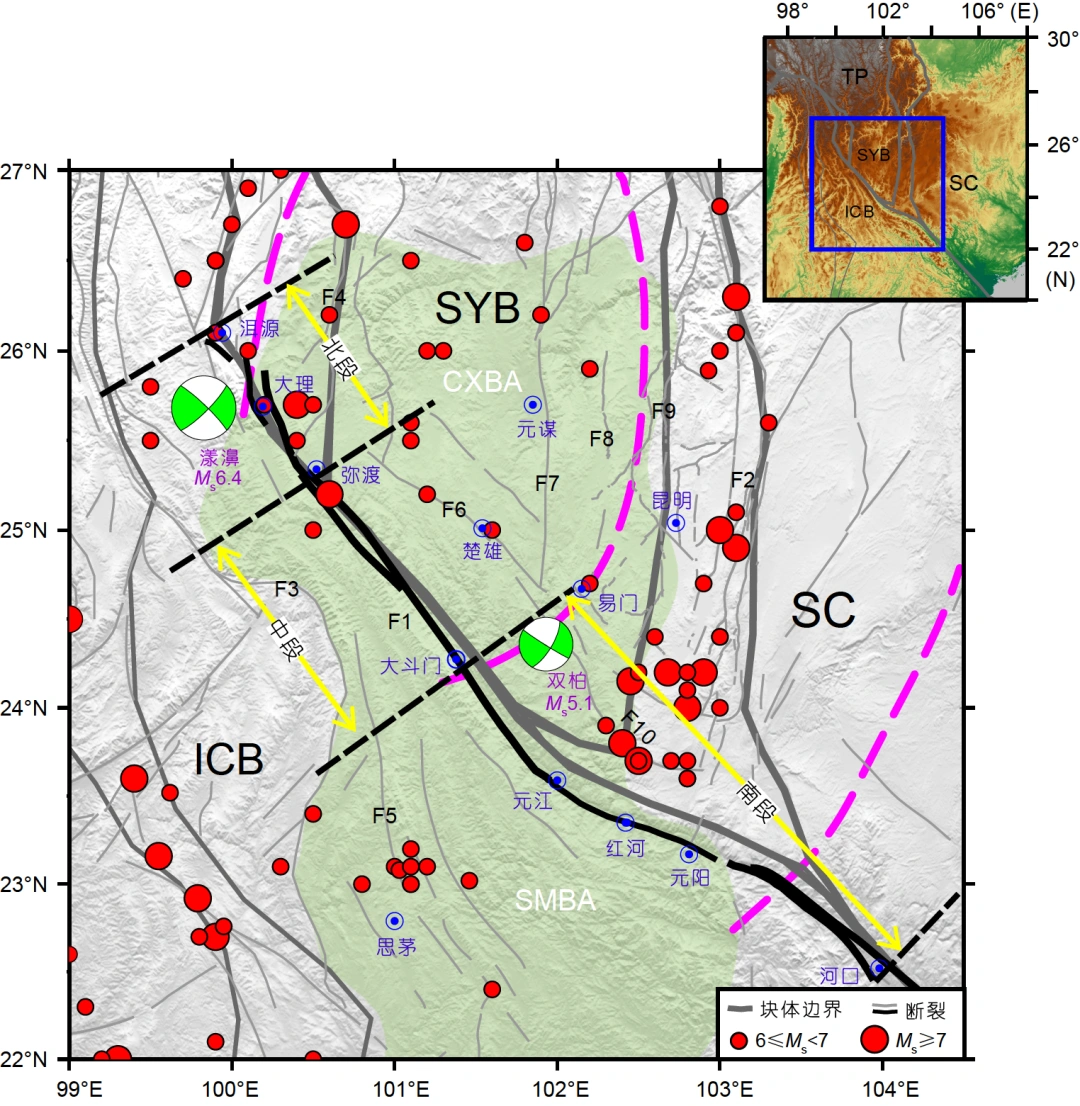 云南东南部弧形地震带分析