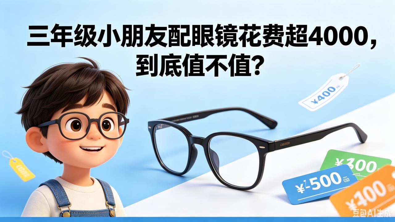 三年级小朋友配眼镜花费超4000，到底值不值？
 
孩子今年三年级，学校体检查出