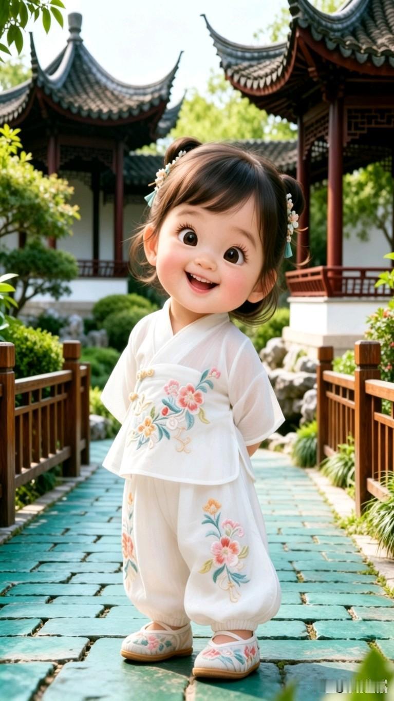 萌娃古装照，笑靥如花，古风满满！
