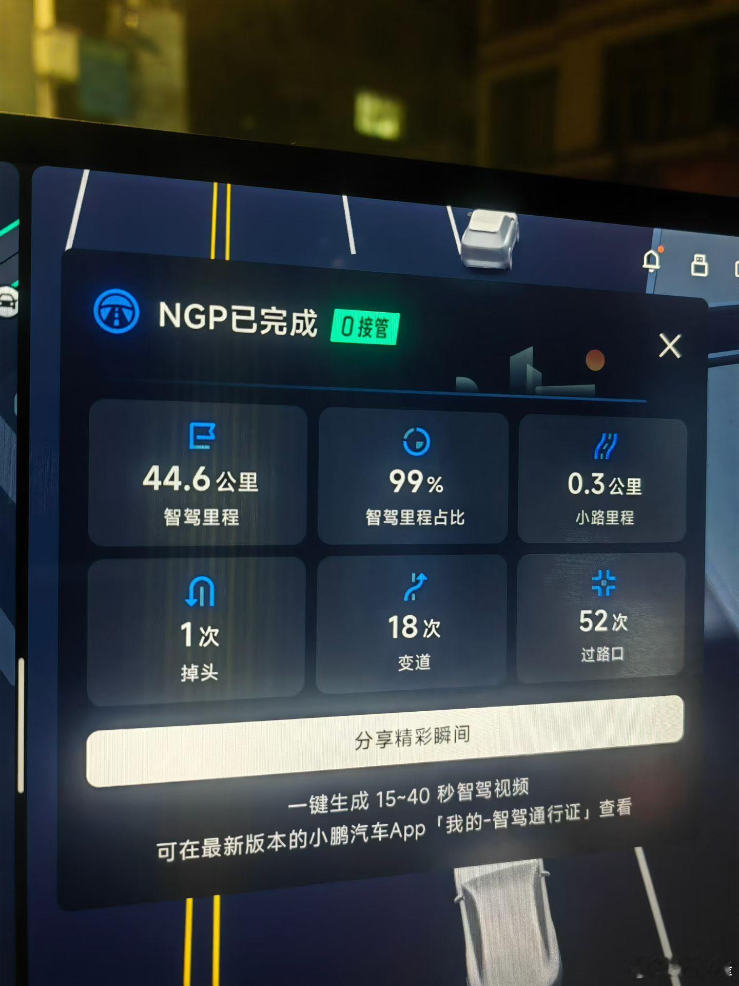 小鹏ultra版智驾越来越牛逼了今晚城市道路 40+公里来回两次都是全程 0接管