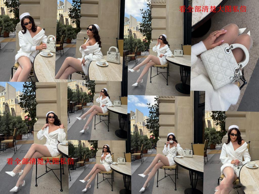 喝咖啡的超薄白丝女人... 