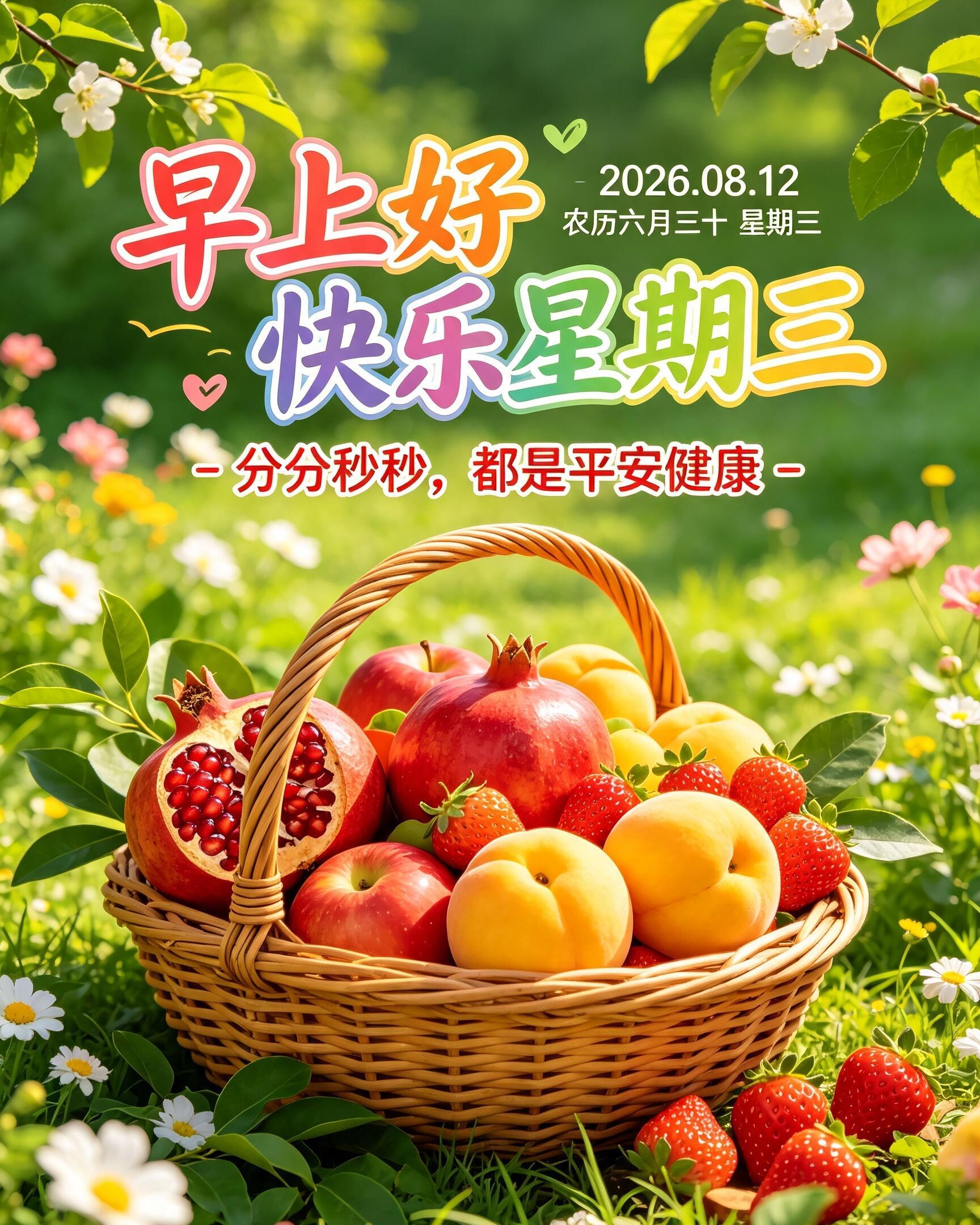 2026.8.12周三早安祝福图片海报壁纸拿图吱一声噢～ 