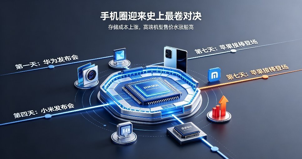 小米华为和苹果发布会隔三天手机圈三大品牌迎来史上最卷对决，华为、小米相继召开发布