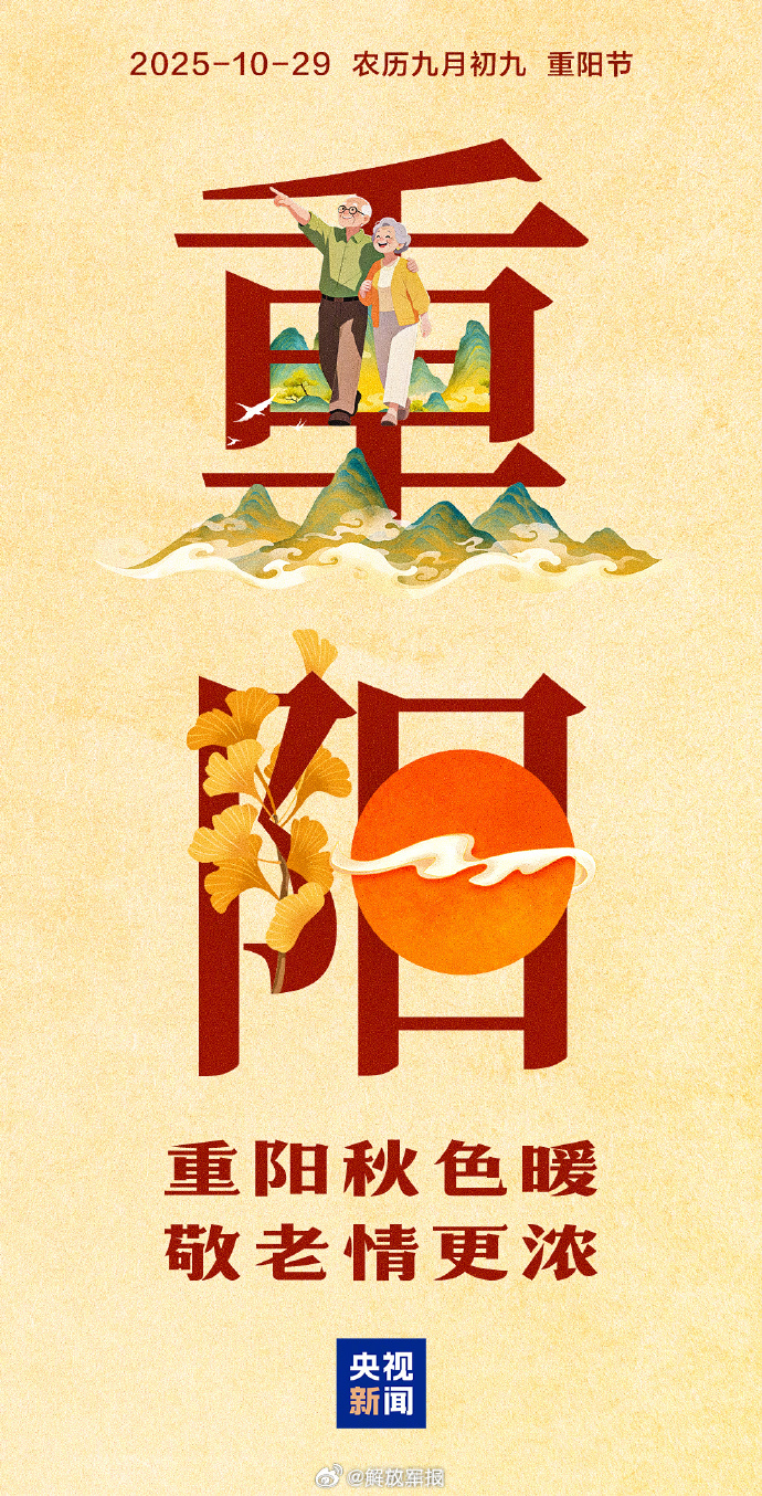今日重阳，记得跟父母长辈道声问候，表达你的爱与想念。 ​​​​​​​