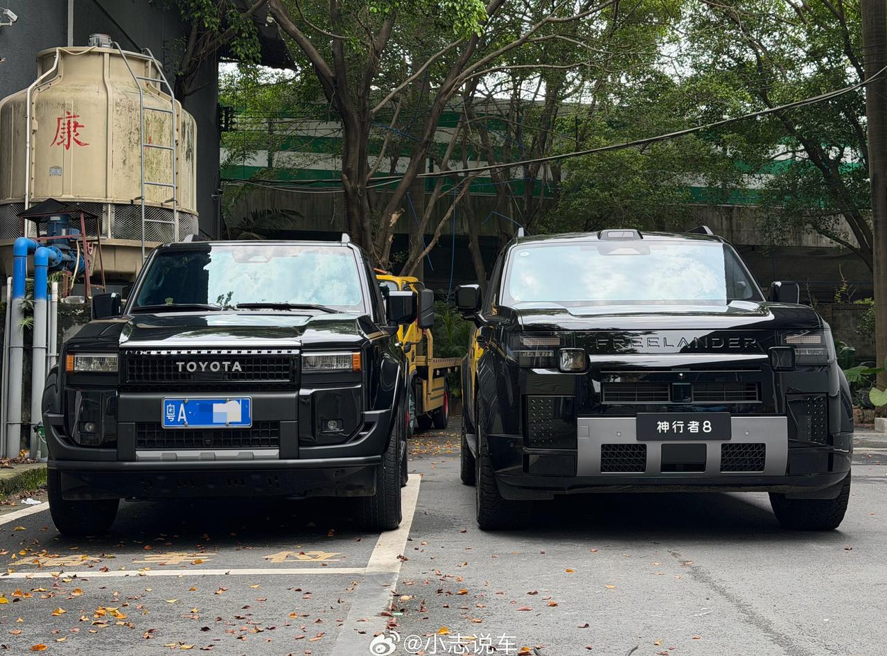 终于拿到神行者8～之前没时间去试驾！[憨笑]刚到一台极夜黑外观+天空岛蓝内饰神行
